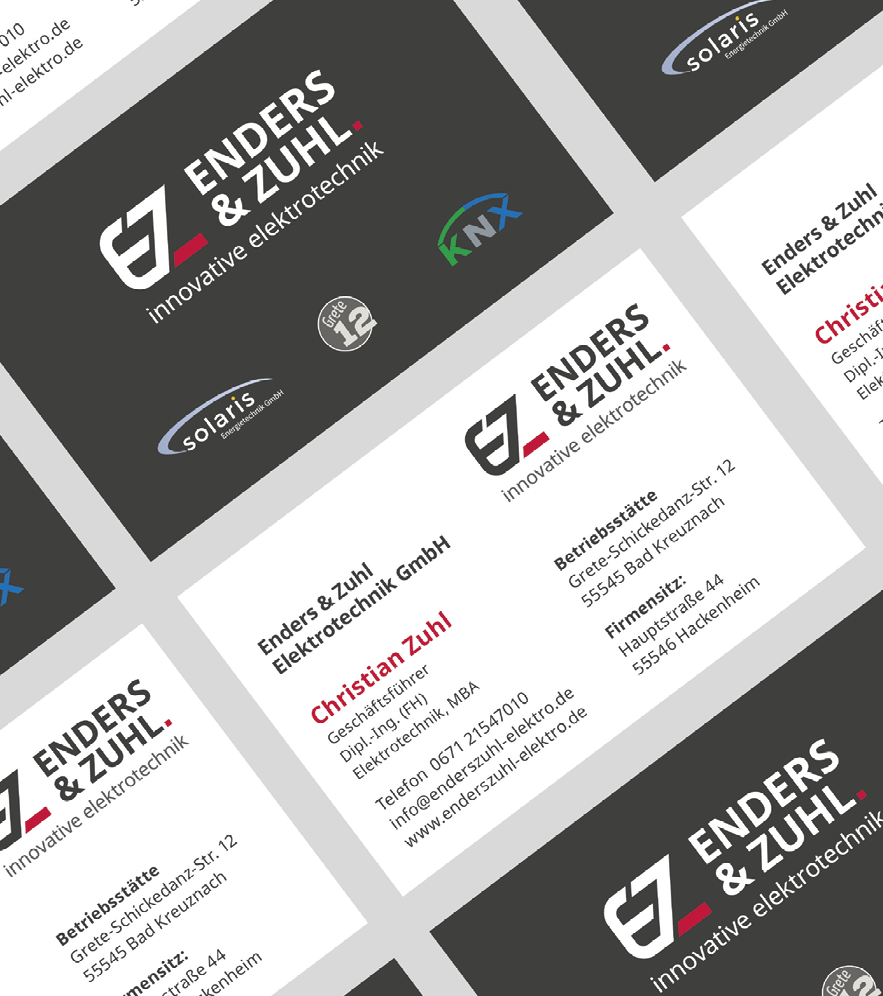 Visitenkarten für Enders & Zuhl Elektrotechnik