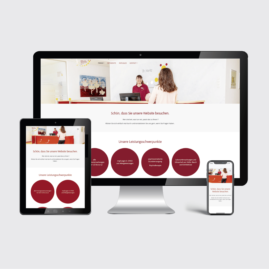 Website-kinderarzt-haifa-allee-imac-ipad-iphone-1080x1080px_RZ Webdesign Beispiel